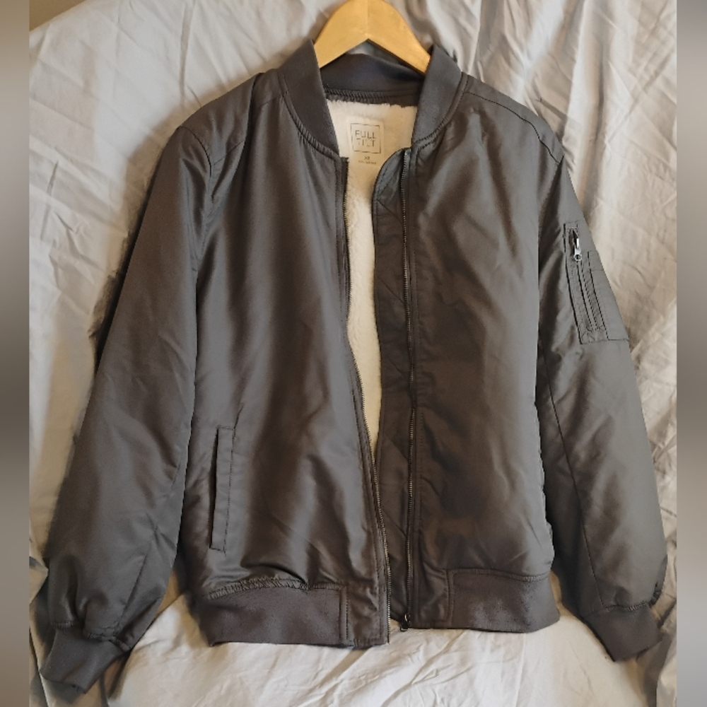 Grey Bomber Jacket